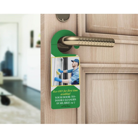 4 x 9 Door Hanger (12pt Glossy Card Stock)