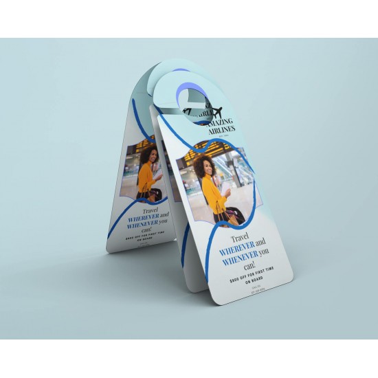 4 x 9 Door Hanger (12pt Glossy Card Stock)